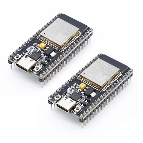 ESP32 NodeMCU-32S Lua Module,APKLVSR 2 Stücke ESP32 USB C ESP-WROOM-32 CP2102 2.4 GHz WLAN WiFi Bluetooth Internet Development Board von APKLVSR