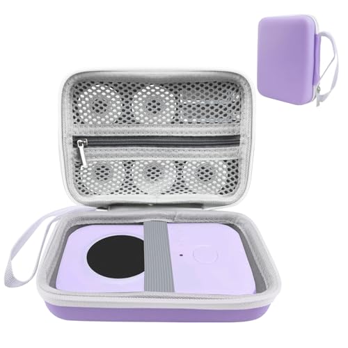 APKOL Tasche Kompatibel mit SUPVAN E10/E16 Beschriftungsgerät, für Nelko P21/prt/NIIMBOT D110/Pristar P15 Labeldrucker Mini Bluetooth Handgerät Etikettendrucker (nur Tasche)-Lila von APKOL