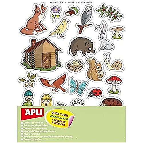 APLI 11444 – Aufkleber zum Entfernen des Waldes – 12 Blatt Aufkleber von APLI Kids
