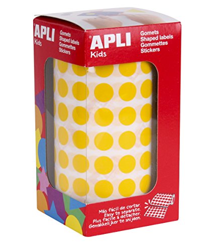 APLI 4851 Rolle Sticker rund 10.5 cm, gelb von APLI Kids