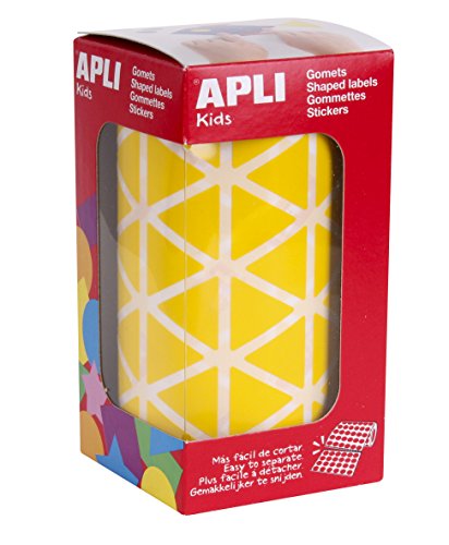 APLI 4867 Rolle Sticker dreieckig 20 mm, gelb von APLI Kids
