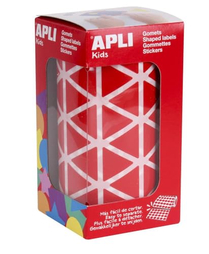 APLI 4869 Rolle Sticker dreieckig 20 mm, rot von APLI Kids