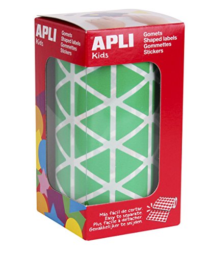 APLI 4870 Rolle Sticker dreieckig 20 mm, grün von APLI Kids