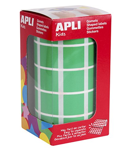 APLI 4878 Rolle Sticker viereckig 20 mm, grün von APLI Kids