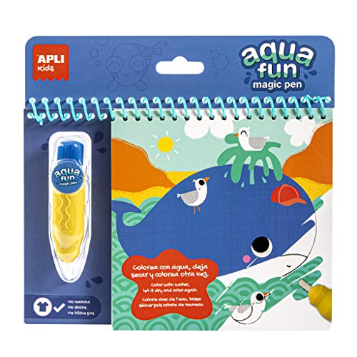 APLI Kids 17148 Marineblau Fantasy Zauberblock zum Ausmalen mit Wasserpinsel, Weiß, Schwarz, Einheitsgröße APLI Kids 17148 Marineblau Fantasy Zauberblock zum Ausmalen mit Wasserpinsel, Weiß, Schwarz, Einheitsgröße von APLI Kids