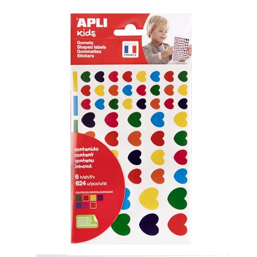 APLI Kids 19720 - Herzaufkleber in verschiedenen Größen und Farben, 6 Bögen "Herz" Sticker - repositionierbar. APLI Kids 19720 - Herzaufkleber in verschiedenen Größen und Farben, 6 Bögen "Herz" Sticker - repositionierbar. von APLI Kids