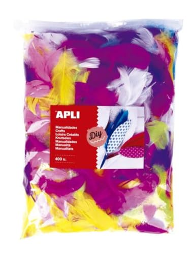 Apli 18156 Federn, verschiedene Farben, 400 Stück Apli 18156 Federn, verschiedene Farben, 400 Stück von APLI Kids