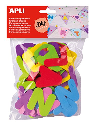 Apli 218102 - Buchstabem Eva-Gummi - 104 Stück von APLI Kids