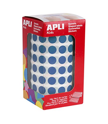 Apli 946005 - Rolle runde Sticker 10.5mm blau von APLI Kids
