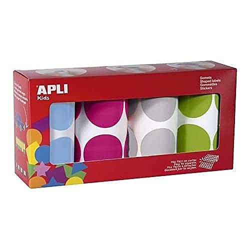 Packung mit 4 Rollen, rund, XXL, Durchmesser 45 mm, Apli 18301 von APLI Kids