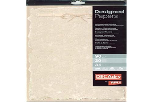 20 Hojas Papel Motivo Pergamino Moderno 90gr Apli 12122 von APLI