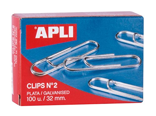 5 Star 505337, 503352, Packung mit 100 flachen Clips, 32 mm von APLI
