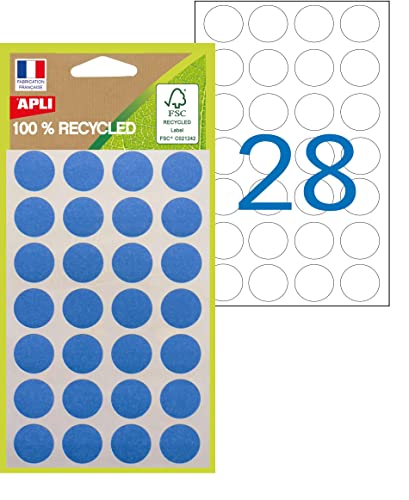 APLI 101783 Farbtabletten, 100% recycelt, 168 Tabletten, 15 mm, Farbe: Blau. von APLI