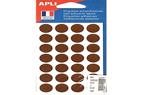 APLI 10222 – Packung mit 168 Tabletten, Farbe Braun, Durchmesser 15 mm von APLI