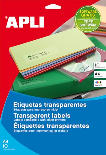 APLI 10967 - Permanente transparente Etiketten 63,5 x 38,1 mm 10 Blatt APLI 10967 - Permanente transparente Etiketten 63,5 x 38,1 mm 10 Blatt von APLI