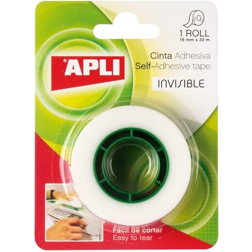 APLI 11168 Klebeband, unsichtbar, 19 mm x 33 m von APLI