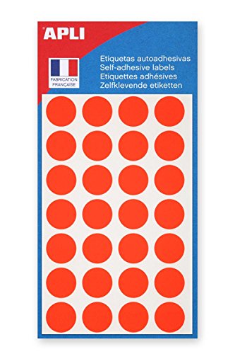 APLI 111861 – Packung mit 140 Tabletten, Neonorange, Durchmesser 15 mm von APLI
