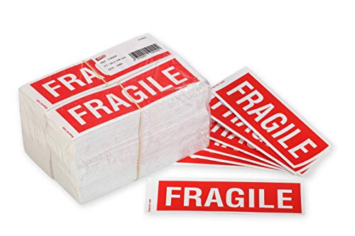 APLI 119209 1000 Stück Etiketten Fragile 50 x 144 mm rot von APLI