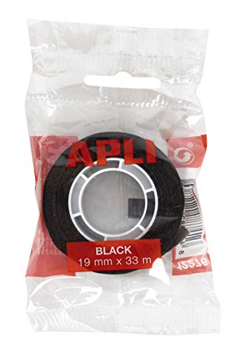 APLI Klebebandbeutel schwarz 19mm x 33m schwarz von APLI