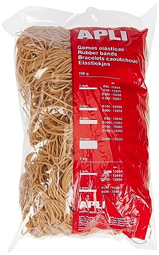 APLI 12865 1800 Stück Gummibänder 100 x 2 mm von APLI