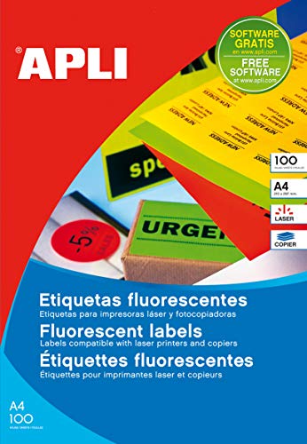 APLI 12987 Permanent-Etiketten, 99,1 x 67,7 mm, 100 Blatt von APLI