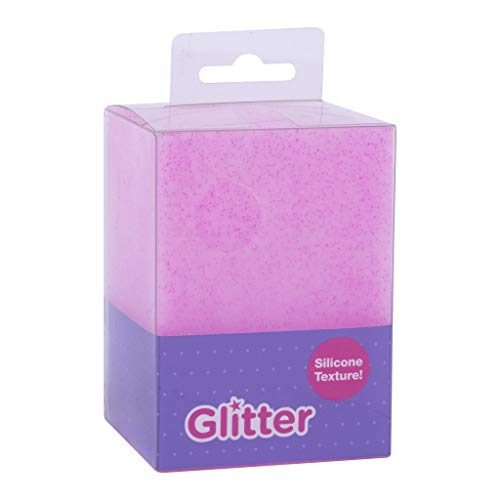 APLI 18757 - Fuchsia Glitzer-Stifthalter aus Silikon, 70 x 70 x 95 mm von APLI