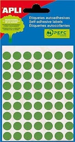 APLI 2055 - Mini gelbe Tüte Aufkleber Ø 13,0 mm 5 Blatt von APLI