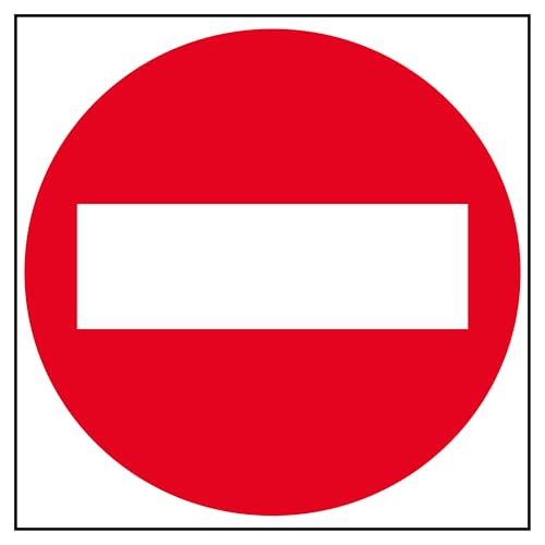 APLI 844 - Verkehrsschild "verboten" - 1 Stück - 114 x 114 mm von APLI