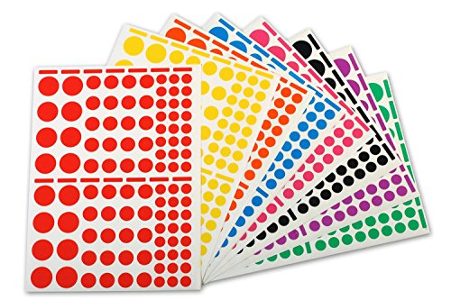 APLI-AGIPA Paket mit 1040 Aufklebern, ausgewählte Farben und Formate – 10 Blätter im Format 160 x 216 mm von APLI