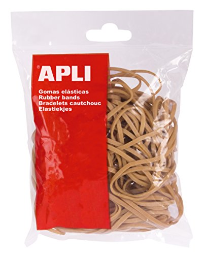 APLI Gummibänder Set Beutel - 100 g Ø 120 x 2 mm von APLI