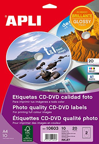 APLI LABEL MEGA CD-DVD117MM BLISTER 10H INKJET PER APLI LABEL MEGA CD-DVD117MM BLISTER 10H INKJET PER von APLI