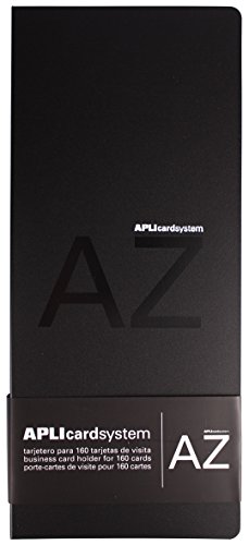 APLI Visitenkartenbox. 160 tarjetas Schwarz von APLI
