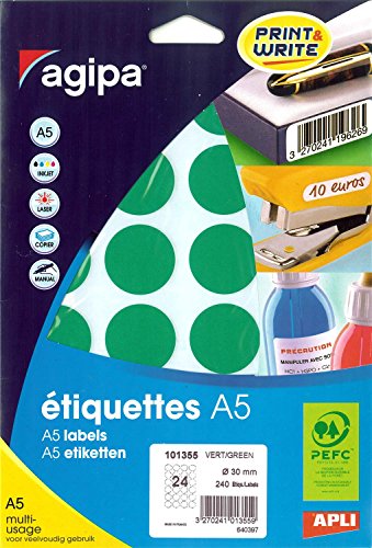 Apli 101355 – Packung mit 240 Mehrzwecktabletten, Durchmesser 30 mm, Grün von APLI