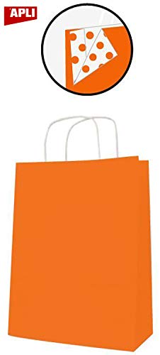 Apli 101844 Kraftbeutel, 24 x 11 x 31 cm, Orange, 50 Stück von APLI