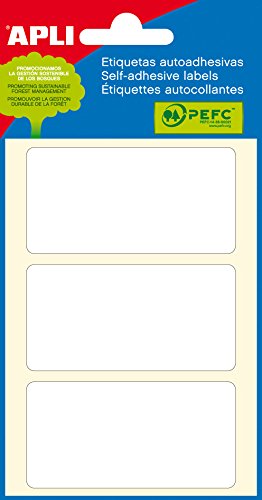 Apli 24 x 67 mm Mini Label – White (Pack of 18) von APLI