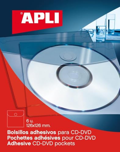 APLI 2585 CD-Halter, selbstklebend, 126 x 126 mm, 6 Stück APLI 2585 CD-Halter, selbstklebend, 126 x 126 mm, 6 Stück von APLI