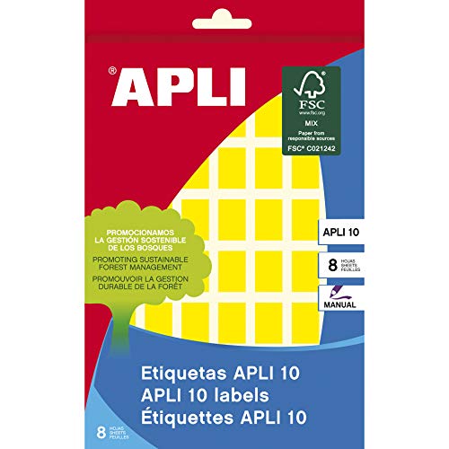 Apli 2750 Etiketten, Gelb, 8H x 12 x 18 cm von APLI