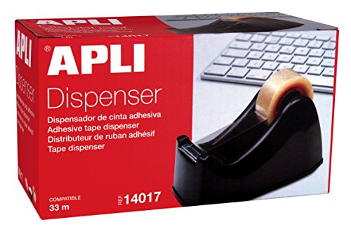 Apli – Toilettenpapierhalter schwarz Klebeband 33 m von APLI