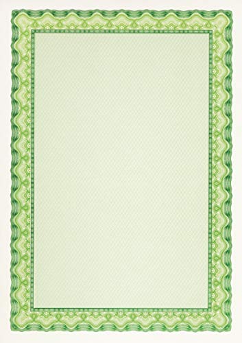 DECAdry Premium Urkunden mit Wasserzeichen (115 g/m², DIN A4), 25 Stück smaragdgrün von APLI