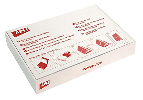 APLI 12279 Buchumschlag aus PVC mit verstellbarer Klappe, Format Box 100 u. 130 µ, Größe 28 x 53 cm von APLI