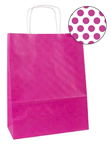 agipa 101838 Papiertragetasche - aus Kraftpapier mittel, fuchsia von APLI