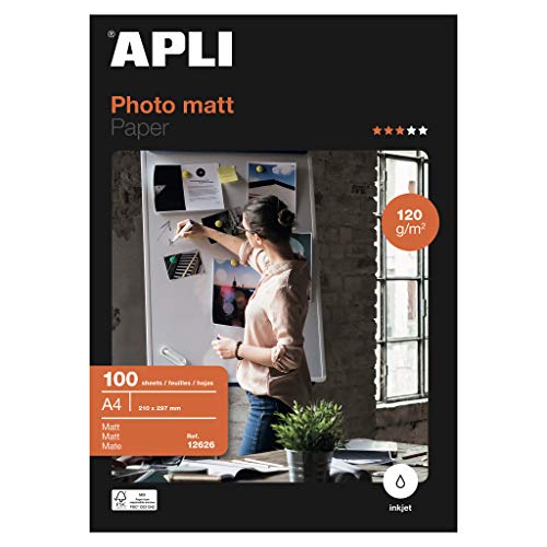 agipa 12626 Foto-Papier, DIN A4, 120 g/qm, matt von APLI