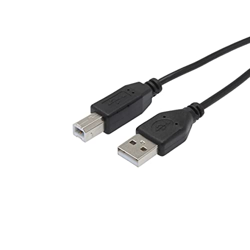 APM 570300 – Kabel USB 2.0 USB-A/USB-B – USB-Kabel männlich/männlich – USB-Kabel für Drucker und Computer – stabile Übertragung ohne Störungen – Übertragungsrate 40 Mb/s – Länge 1,8 m – Schwarz von APM