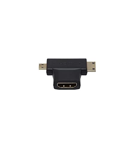 APM 590462 Adapter Hdmi auf Mini Hdmi + Micro Hdmi weiblich/männlich – schwarz von APM