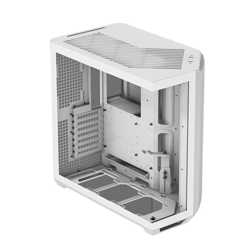 APNX V1 Gaming PC Gehäuse ATX Weiß - Mid Tower Gaming Case mit Tempered Glass - Grafikkarten bis 395mm, Radiatoren bis 360mm - White PC Case - max 10 120mm Lüfter - Panorama Hartglas von APNX
