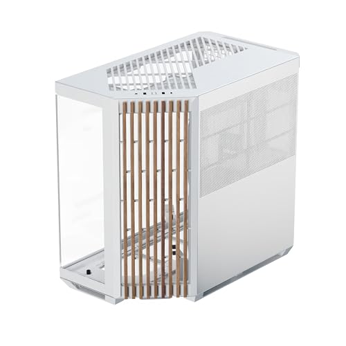 APNX V1 Gaming PC Gehäuse ATX Weiß mit Holz - Mid Tower Gaming Case mit Tempered Glass - Grafikkarten bis 395 mm, Radiatoren bis 360mm - White PC Case - max. 10 120mm Lüfter - Panorama Hartglas APNX V1 Gaming PC Gehäuse ATX Weiß mit Holz - Mid Tower Gaming Case mit Tempered Glass - Grafikkarten bis 395 mm, Radiatoren bis 360mm - White PC Case - max. 10 120mm Lüfter - Panorama Hartglas von APNX
