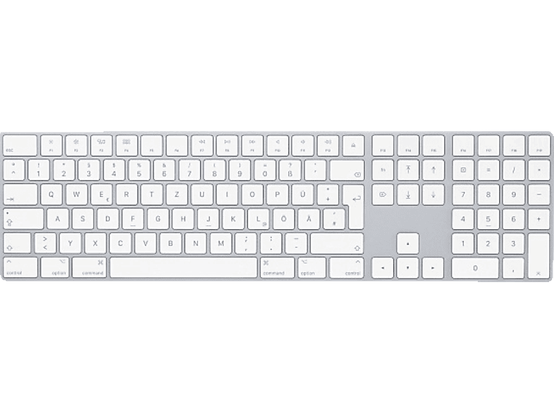 APPLE MQ052D/A Magic Keyboard mit Ziffernblock D, Tastatur, Scissor, kabellos, Silber von APPLE