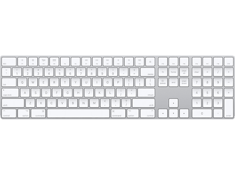 APPLE MQ052LB/A Magic Keyboard mit Ziffernblock US ENG, Tastatur, Scissor, kabellos, Silber von APPLE