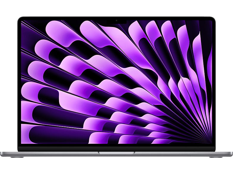 APPLE MacBook Air (2024), MRYM3D/A, Notebook, mit 15,3 Zoll Display, M3 Prozessor, 8 GB RAM, 256 SSD, Space Grau, macOS von APPLE