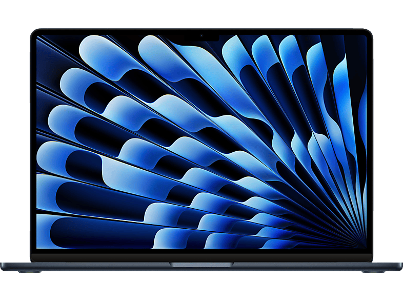 APPLE MacBook Air (2024), MRYU3D/A, Notebook, mit 15,3 Zoll Display, M3 Prozessor, 8 GB RAM, 256 SSD, Mitternacht, macOS von APPLE